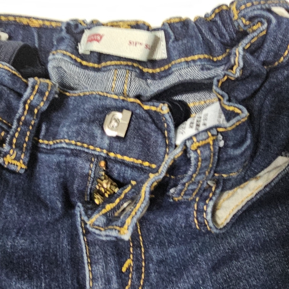 Size‎ 6 Reg SLIM Levis Boy Denim Shorts - Picture 4 of 6